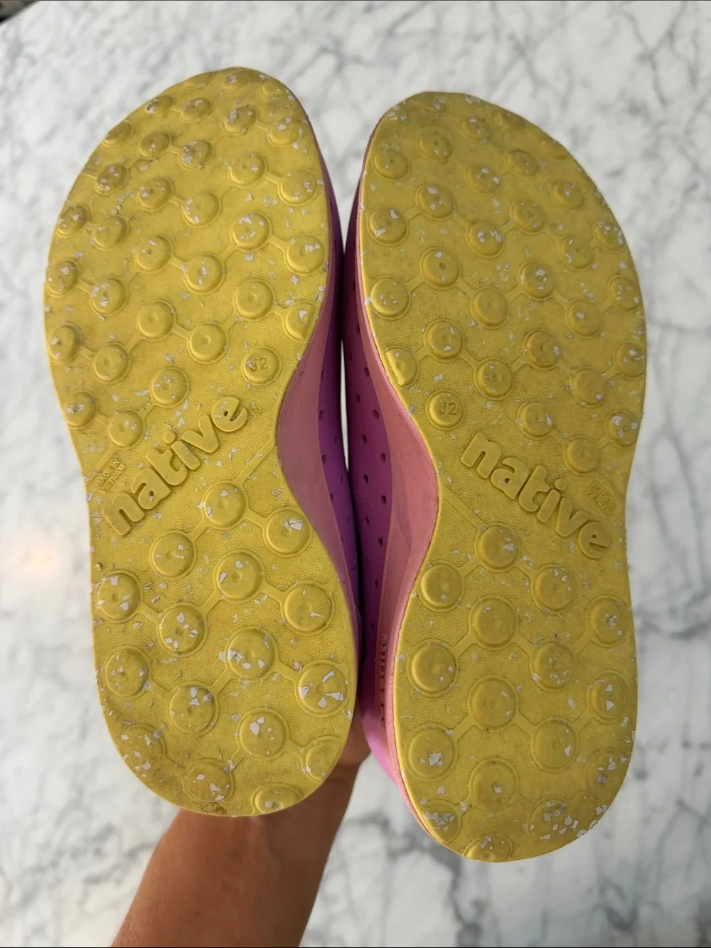 Native Shoes Robbie Sugarlite Slip-On Kids Sz 2 Pink Lightweight Water Shoes